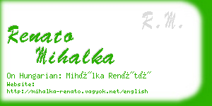 renato mihalka business card